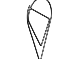 druppelvormige paperclip in het zwart voor aan de spandraad set