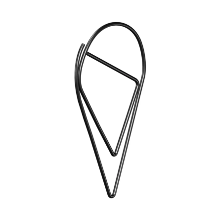 druppelvormige paperclip in het zwart voor aan de spandraad set